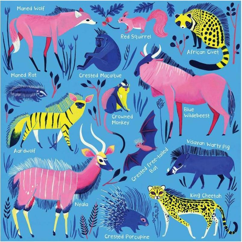 Thumbnail - Abrams & Chronicle 60778 - Mammals with Mohawks, Familienpuzzle 500 Teile (500 Teile)