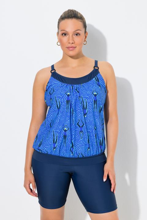 Actual product image Ulla Popken Wave Print Tankini Set (54, 56)