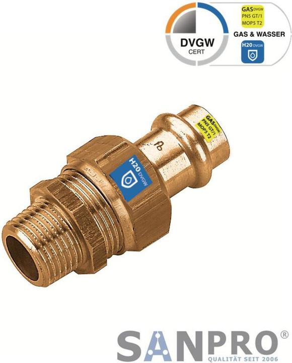 Actual product image Sanpro CUPRESSK Pressfitting transition fitting male thread V 18 - 1/2" (Press connection)
