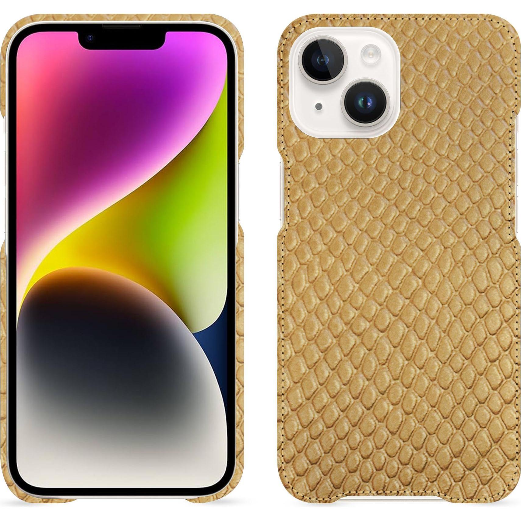 Thumbnail - Noreve Lederschutzhülle (Apple iPhone 15 Plus), Smartphone Hülle, Beige
