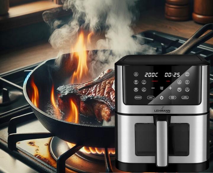 Produktbild Lehmann Heissluftfritteuse Air Fryer ‎LHODF-1435 mit Sichtfenster, 12 Programmen & Timer
