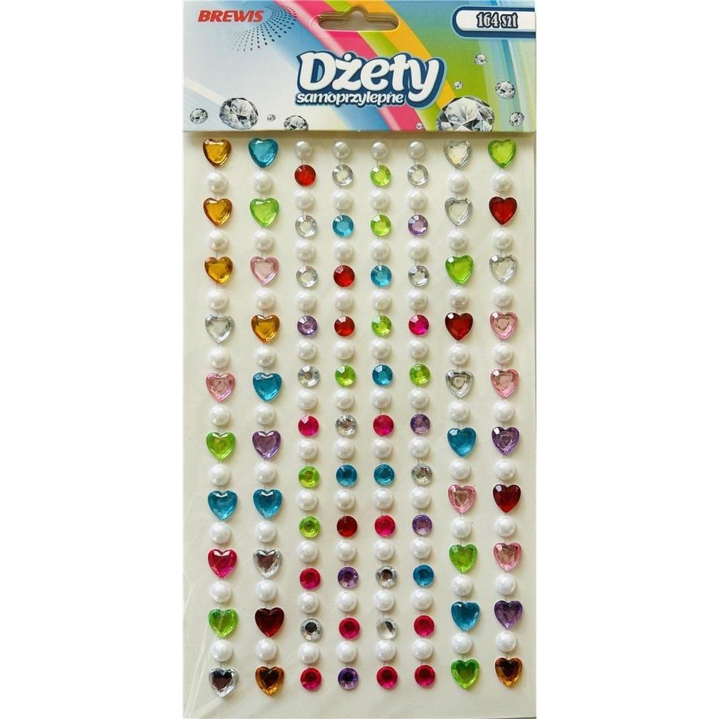 Brewis Selbstklebende Perlenblumen-Strasssteine ​​168 Stk