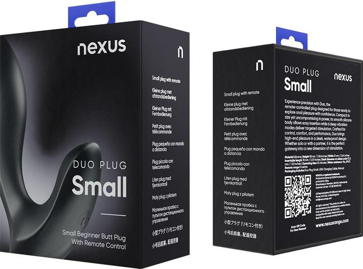 Produktbild Nexus Duo Plug Remote Control Beginner Butt Plug Small Black