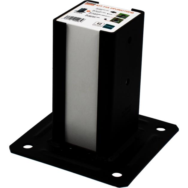 Simpson Sst, Baubeschläge + Holzverbinder, Simpson Kit Pfostenhalter 70x70 schwarz (1 Stk.)