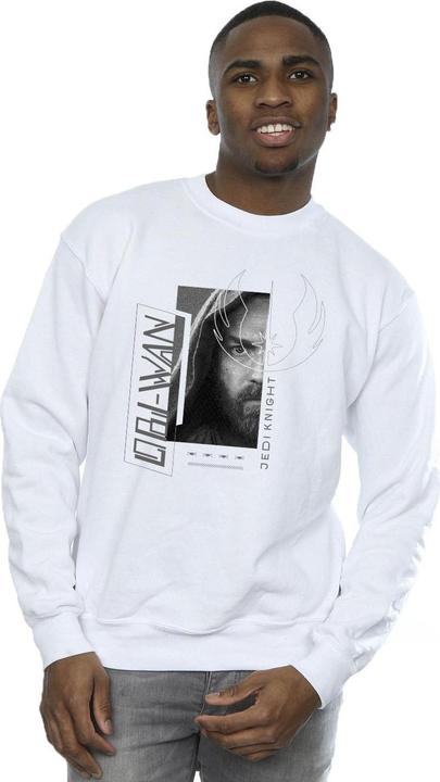 Actual product image Star Wars Mens Obi-Wan Kenobi Jedi SciFi Collage Cotton Sweatshirt (M)