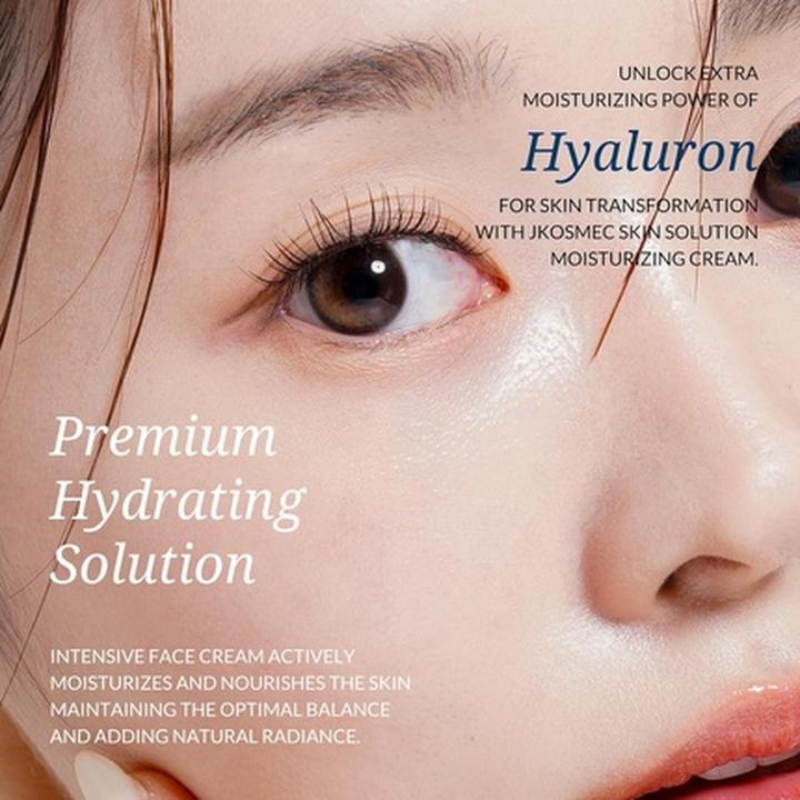 Actual product image JKosmec Skin Solution Moisturising Hyaluron Face Cream (50 ml, 24h cream)