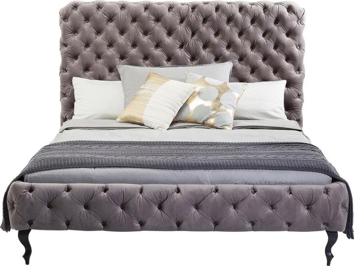 Produktbild Kare Design Bett Desire Silbergrau Hoch 180x200 cm (180 x 200 cm)