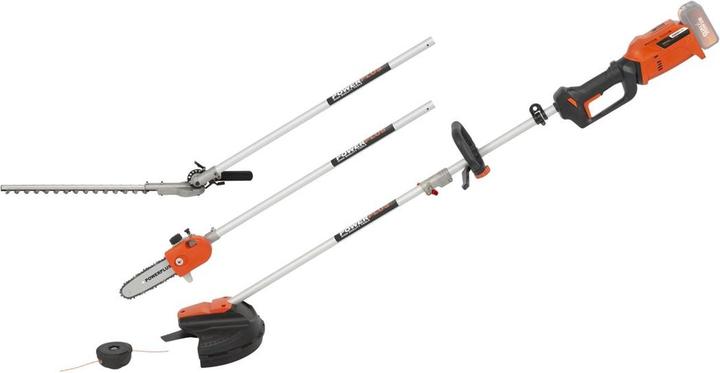 Produktbild Powerplus Dual Power Garten Multitool 4-in-1 bürstenlos 40V - exkl. Akku und Ladegerät - 3 Acc. (Akkubetrieb)
