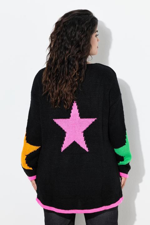 Produktbild Angel of Style Pullover, Loose Fit, Neon Rückenstern (56)
