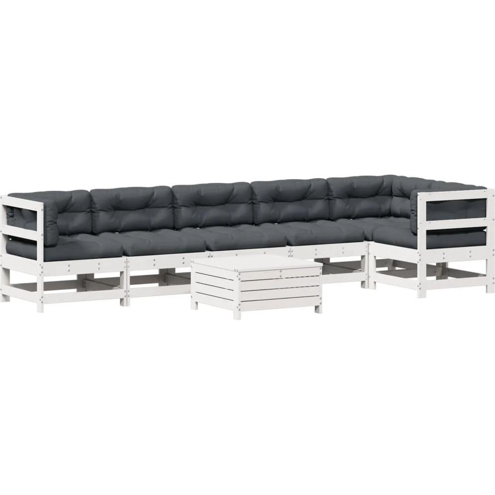 VidaXL, Gartenlounge, 10-tlg. Garten-Lounge-Set mit Kissen