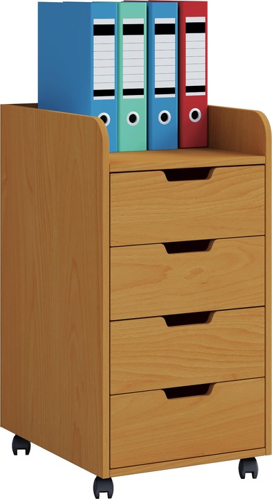 Image du produit VCM Armoire de bureau en bois Caisson à roulettes Konal Maxi avec tiroir (40 x 50 x 74 cm)