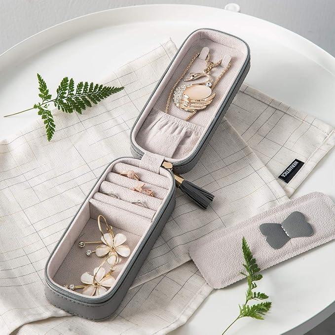 Actual product image Only-Bags.Store Travel Jewelry Box, Portable Jewelry Case, PU Jewelry Box, Small Jewelry Container, Jewelry Boxes