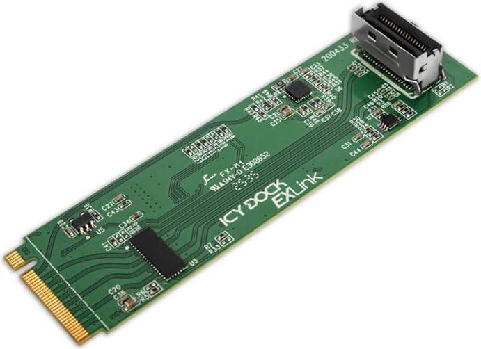 Produktbild Icy Dock M.2 NVMe PCle 5.0 SSD to 1x MCIO 4i Adapter with Redriver
