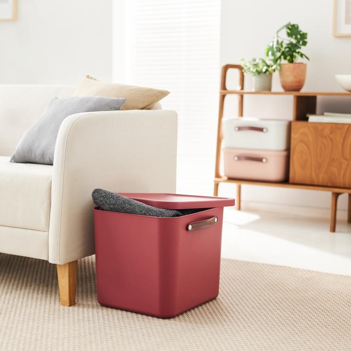 Actual product image Rotho Storage box Maloja 40 l, Iron red (40 l)