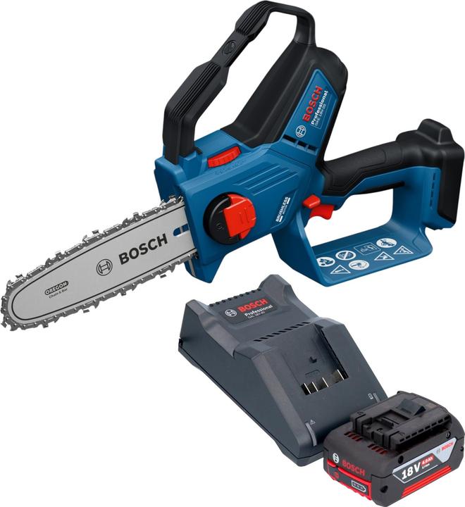Bosch Professional GKE 18V-20 Professional Akku Astsäge 18 V 18 cm + 1x Akku 4,0 Ah + Ladegerät (Battery chain saw)