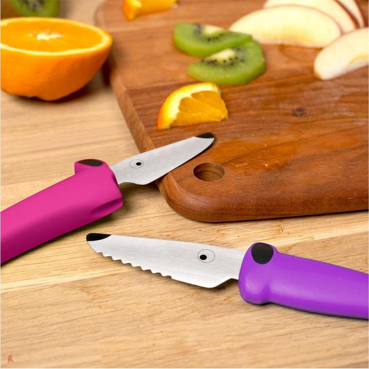 Immagine prodotto Kuhn Rikon Set di coltelli kinderkitchen® fucsia / viola 2 pezzi