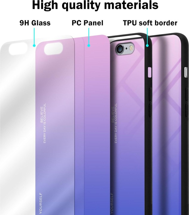 Actual product image Cadorabo TPU 2 colors glass cover (Apple iPhone 6 Plus)
