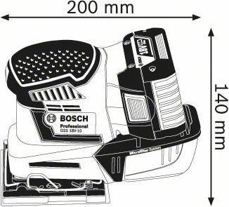 Actual product image Bosch Professional Gss 18v-10 (Sander)