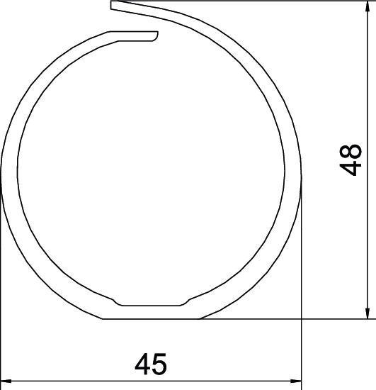 Productafbeelding OBO Bettermann Bedradingskanaal VF flex 40 mm 9010, 6132609 (50 cm)