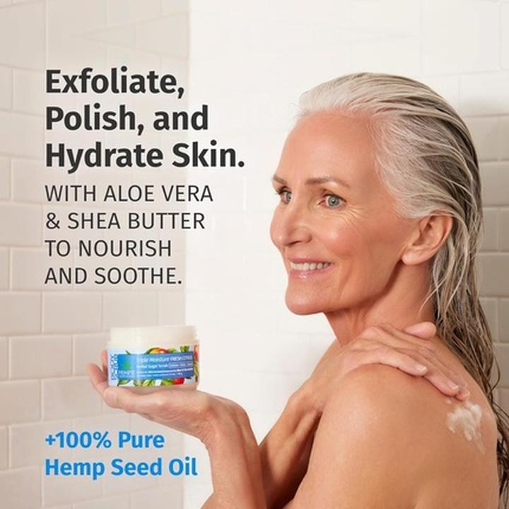 Produktbild Hempz Dreifach feuchtigkeitsspendendes Zucker-Körperpeeling - Grapefruit & Pfirsich - Ganz natürlich