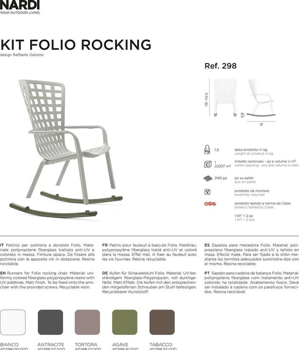 Actual product image Nardi Folio Rocking