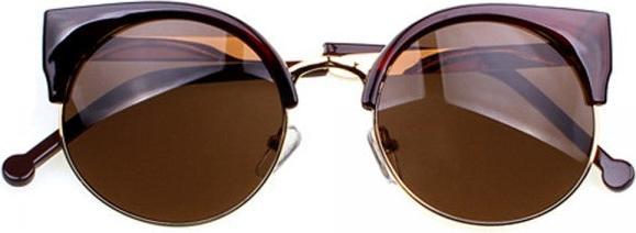 Actual product image Hermex Vintage Retro 80s Sunglasses UV400 - Brown MOKKA