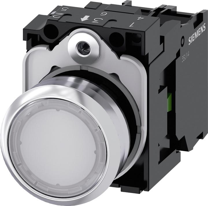 Produktbild Siemens Illuminated pushbutton, 22mm, white