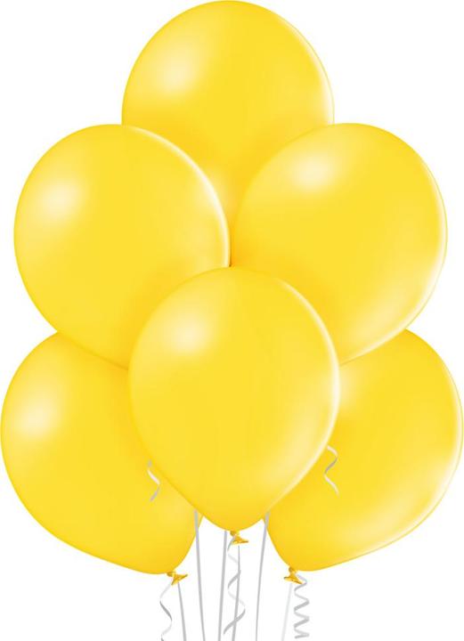 Actual product image Belbal 25 Decorative Round Balloons Ø 33 cm SUN YELLOW (25 x)