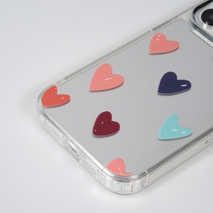 Actual product image PhoneLook Many Hearts silicone cover with mirror effect (Apple iPhone 14)