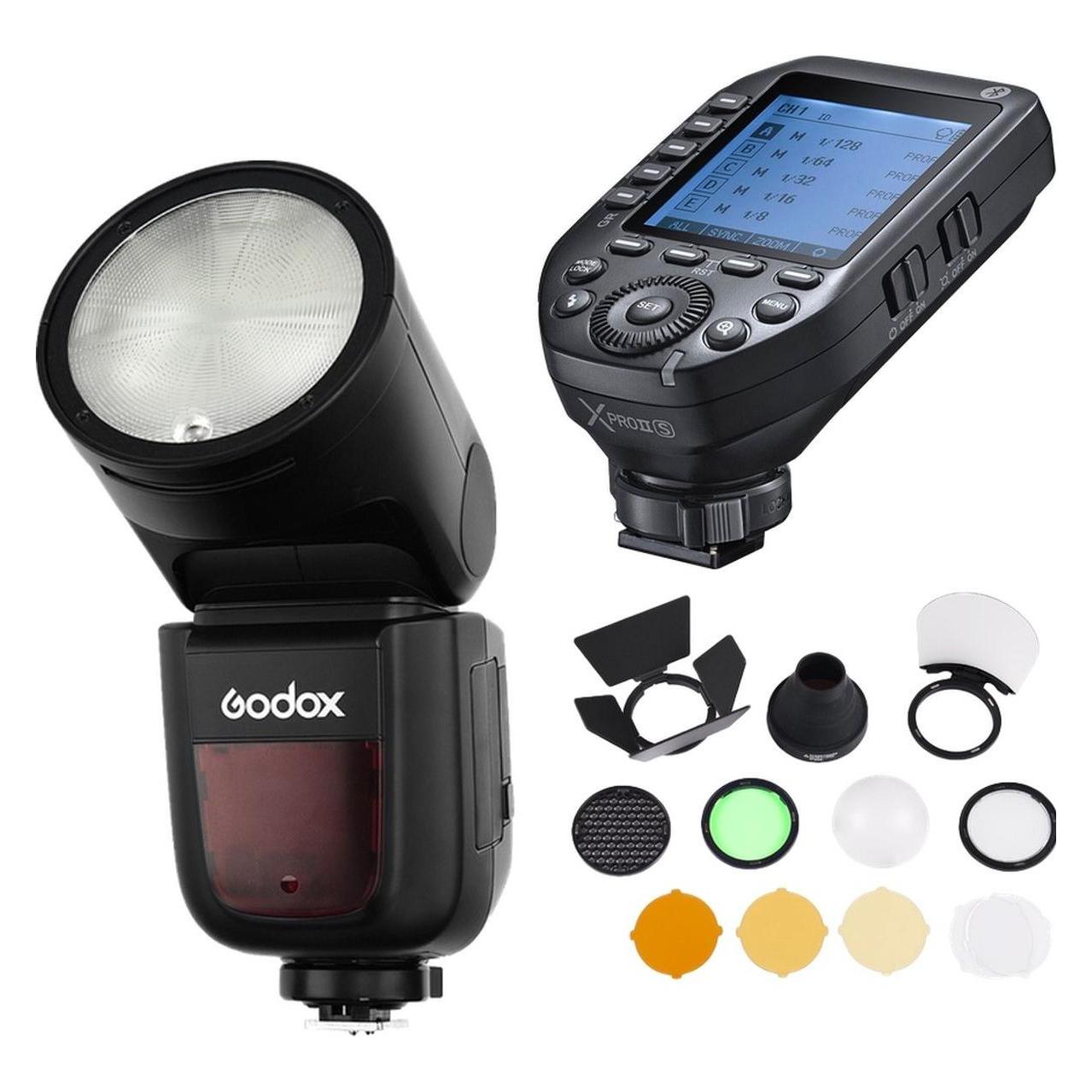 Godox Speedlite V1 X Pro Ii Trigger Accessories Kit, Blitzgerät Zubehör, Schwarz