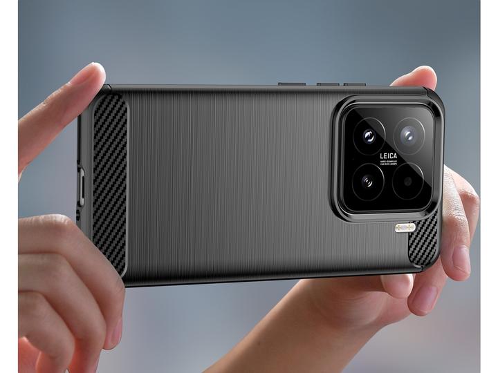 Immagine prodotto Screenguard Carbon Brushed Soft TPU Hülle (Xiaomi 15)