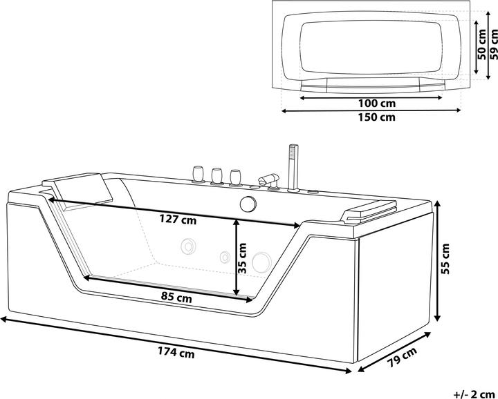 Produktbild Beliani Samana (165 l, 174 cm, 79 cm)