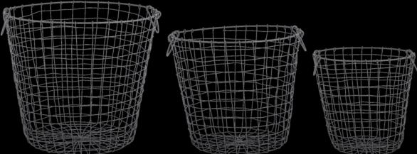 Actual product image Esschert Design Wire baskets round set of 3 L