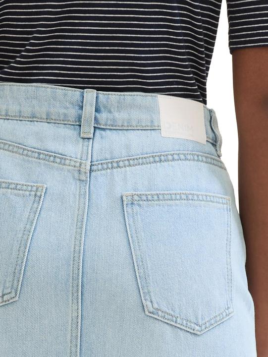 Actual product image Tom Tailor Used Light Stone Blue Denim Midi Skirt for Women (XS)