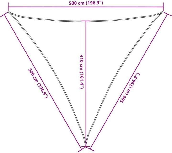 Image du produit VidaXL Voile d'ombrage (500 x 500 x 500 cm)