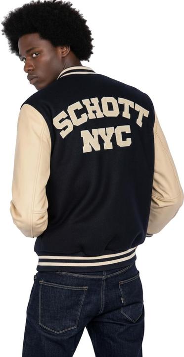 Actual product image Schott Nyc Leather Varsity Jacket (XXL)