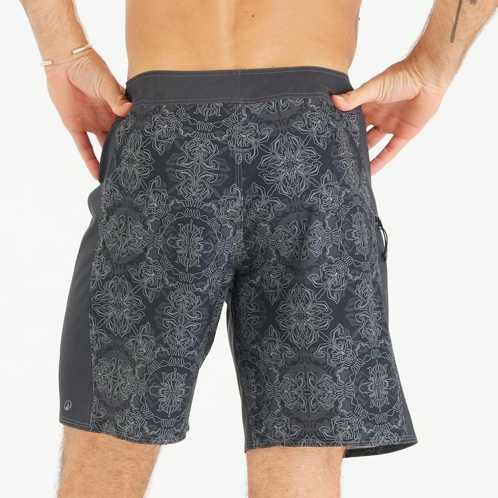 Produktbild Olaian Boardshorts Herren lang 500 Arch Scarabia 19" schwarz (46)