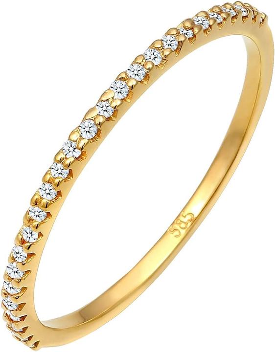 Produktbild Diamore Elli Diamantring Geo Microsetting Pavé Design (58, 585/14 K Gold)