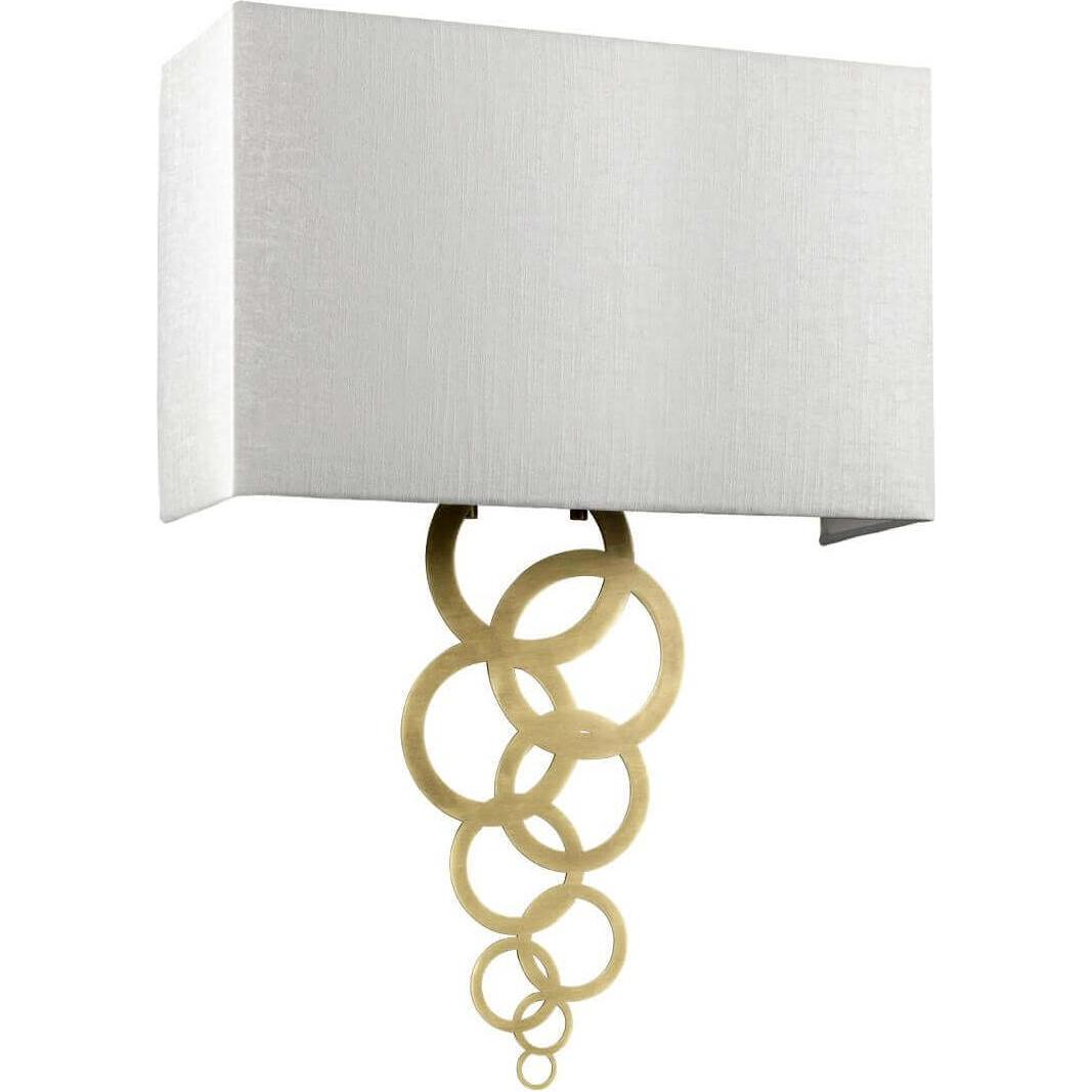 Thumbnail - Elstead Lighting, Wandleuchte + Deckenleuchte, Rosa Wandleuchte E27 2-fach Gealtertes Messing Elfenbeinfarbe (E27)