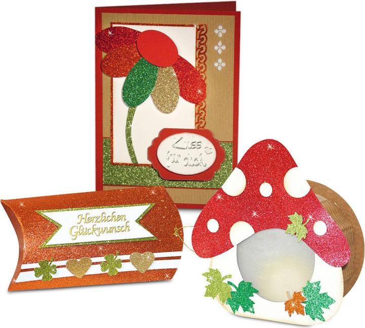 Image du produit Ursus Carton à paillettes A4, 300 gm2, 10 feuilles, bleu (330 g/m², 10 x)