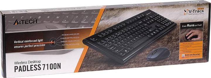 Actual product image A4Tech V-Track 7100N PADLESS Wireless Desktop (Eng. Int., Wireless)