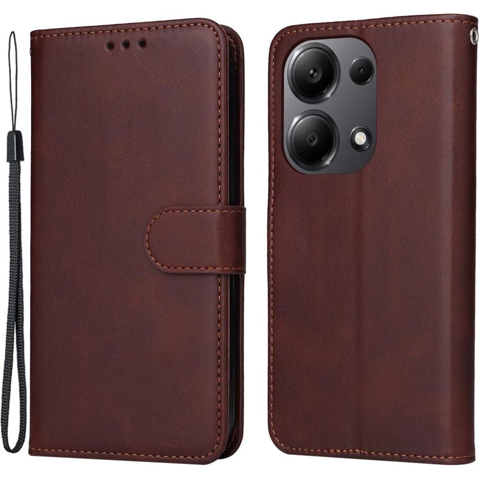 Cover-Discount Poco M6 Pro / Redmi Note 13 Pro 4G - Premium Etui braun (Xiaomi Redmi Note 13 Pro 4G), Smartphone Hülle, ...