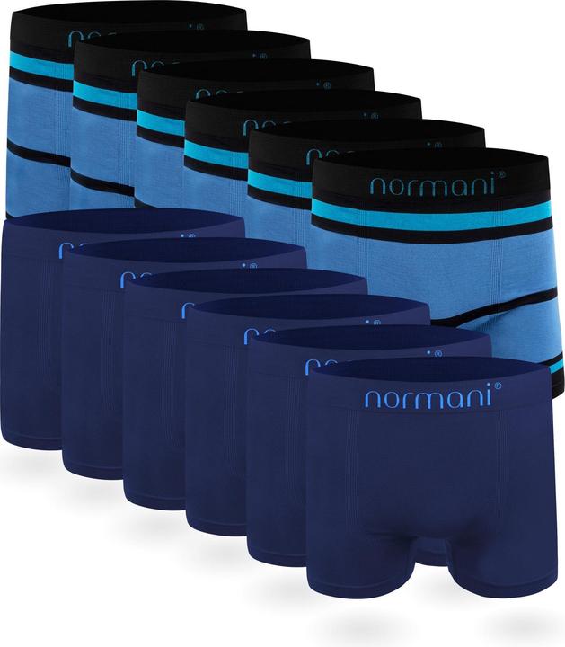 Produktbild Normani 12 St??ck Mikrofaser-Boxershorts f??r Herren - 2264 (S, M, 12er Pack)