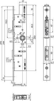Actual product image BKS G-U panic shootbolt lock 1890