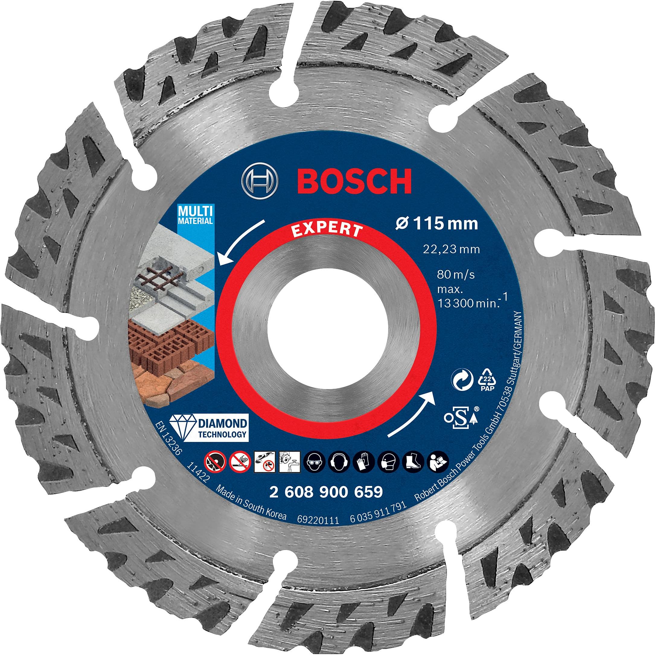 Bosch Professional Zubehör, Sägeblatt, EXPERT MultiMaterial Diamanttrennscheiben, 115 x 22,23 x 2,2 x 12 mm
