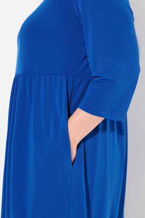 Produktbild Ulla Popken Longshirt, A-Linie, Tunika-Ausschnitt, 3/4-Arm, Taschen (50, 52)