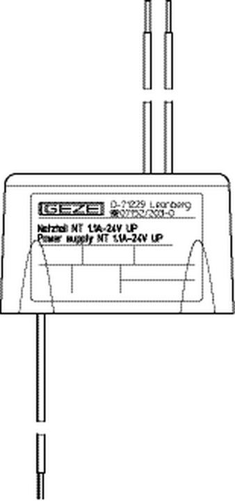 Actual product image Geze Access control system Power supply unit NT 1.1 A-24 V UP black Flush-mounted power supply unit
