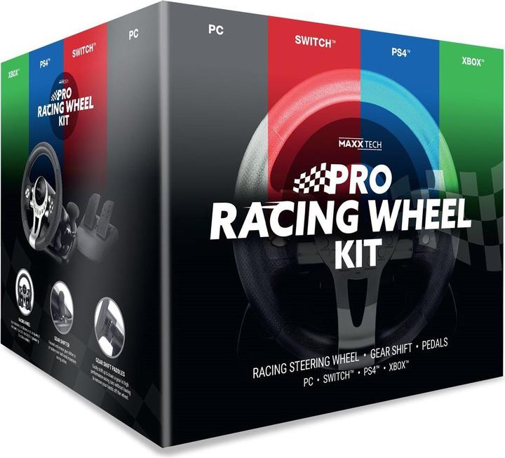 Image du produit Maxx Tech Kit de roulettes Pro Racing (PC, Switch, PS4, XBX) (PC, PS4, Switch, Xbox One S, Xbox One X, Xbox Series S, Xbox Series X)