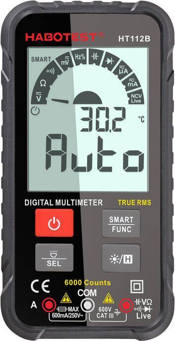 Actual product image Habotest HT112B True RMS Digital Universal Multimeter (Handheld multimeter)