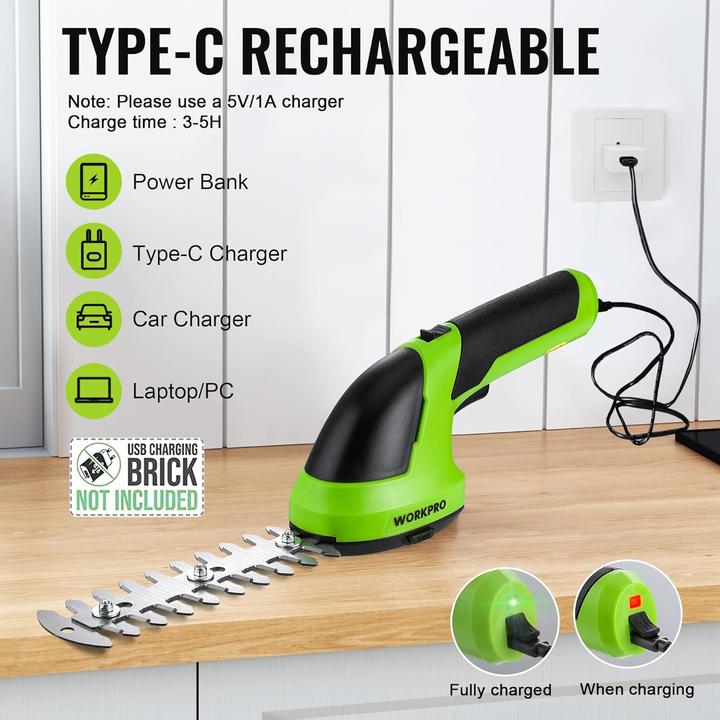 Produktbild Workpro Akku-Gartenschere